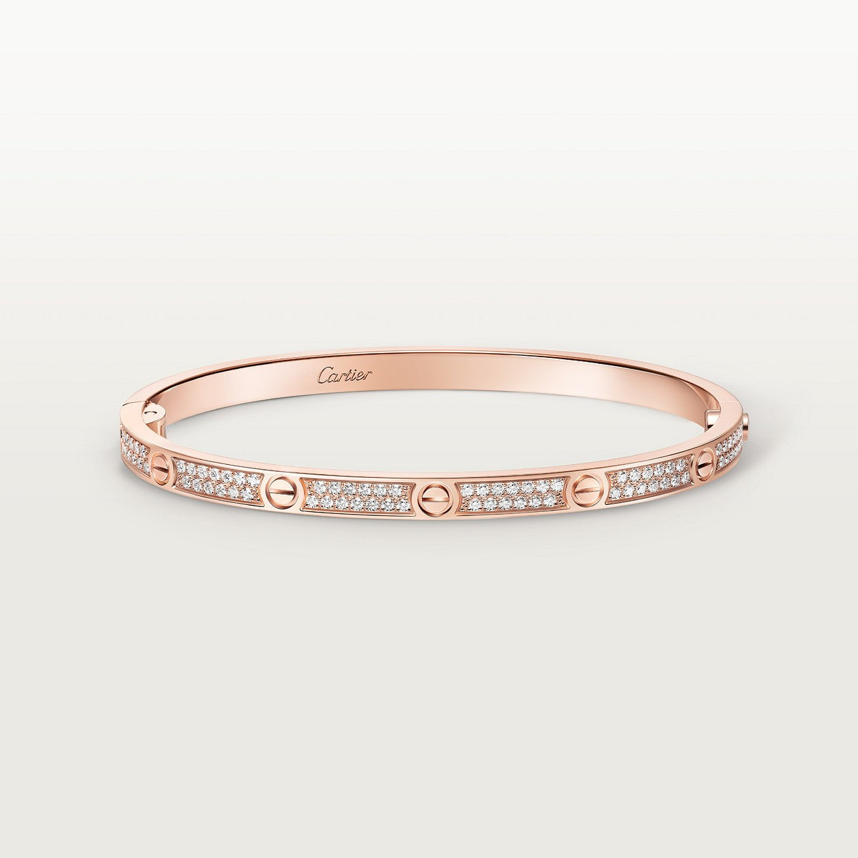 BRACELET CARTIER LOVE PETIT MODÉLE CLASSIQUE PAVÉ ROSE GOLD