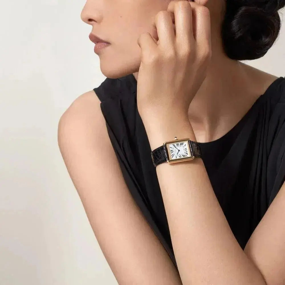 Montre Cartier - Tank Solo Cuir Croco - Manore Store