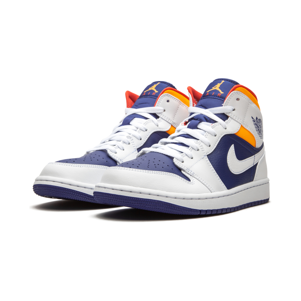 Air Jordan 1 Mid "Royal Blue / Laser Orange" - Manore Store