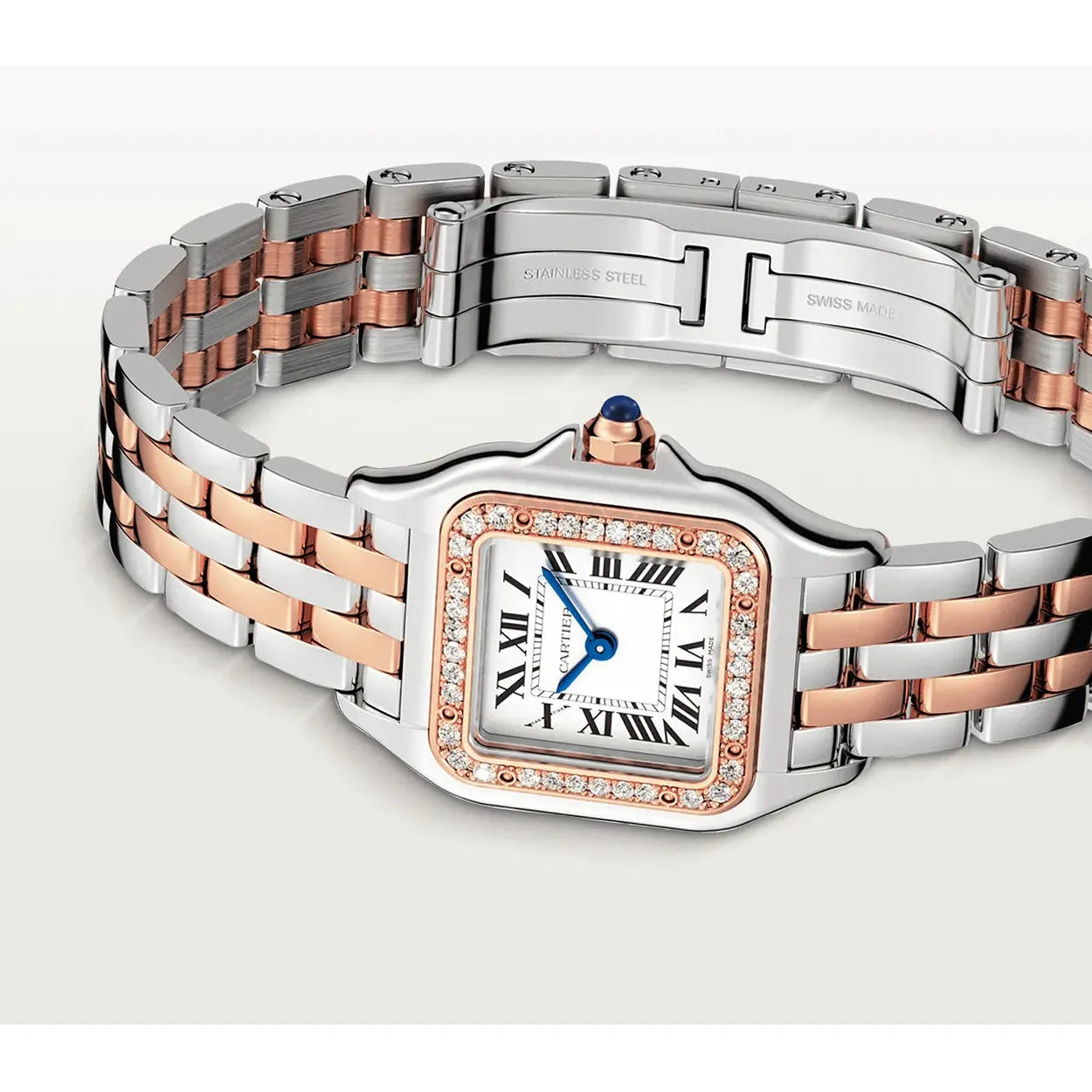 Montre Cartier - Panthère Argenté Rose Pierres - Manore Store