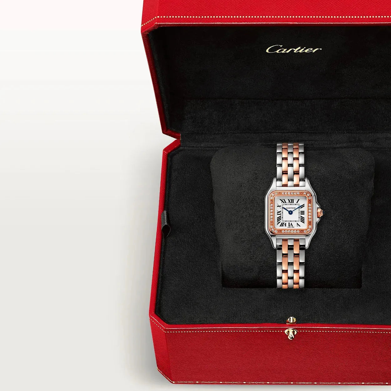Montre Cartier - Panthère Argenté Rose Pierres - Manore Store