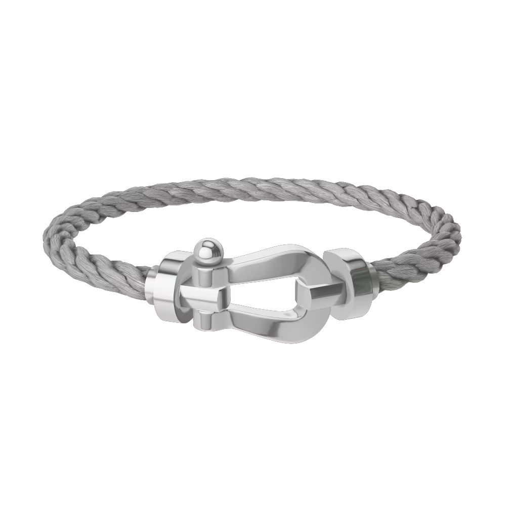 BRACELET FRED FORCE GRAND MODÈLE GRIS WHITE GOLD
