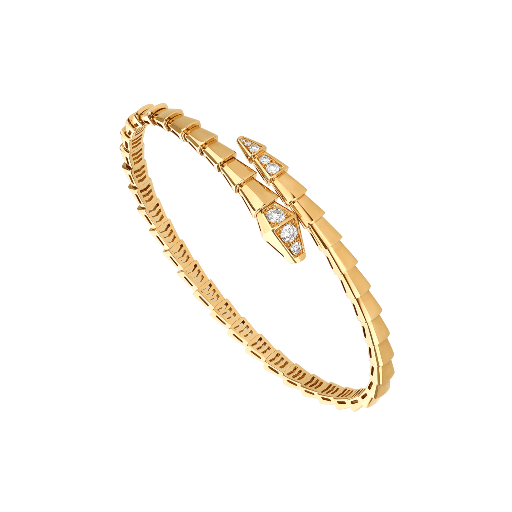 BRACELET BVLGARI SERPENTI SEMI DIAMONDS GOLD
