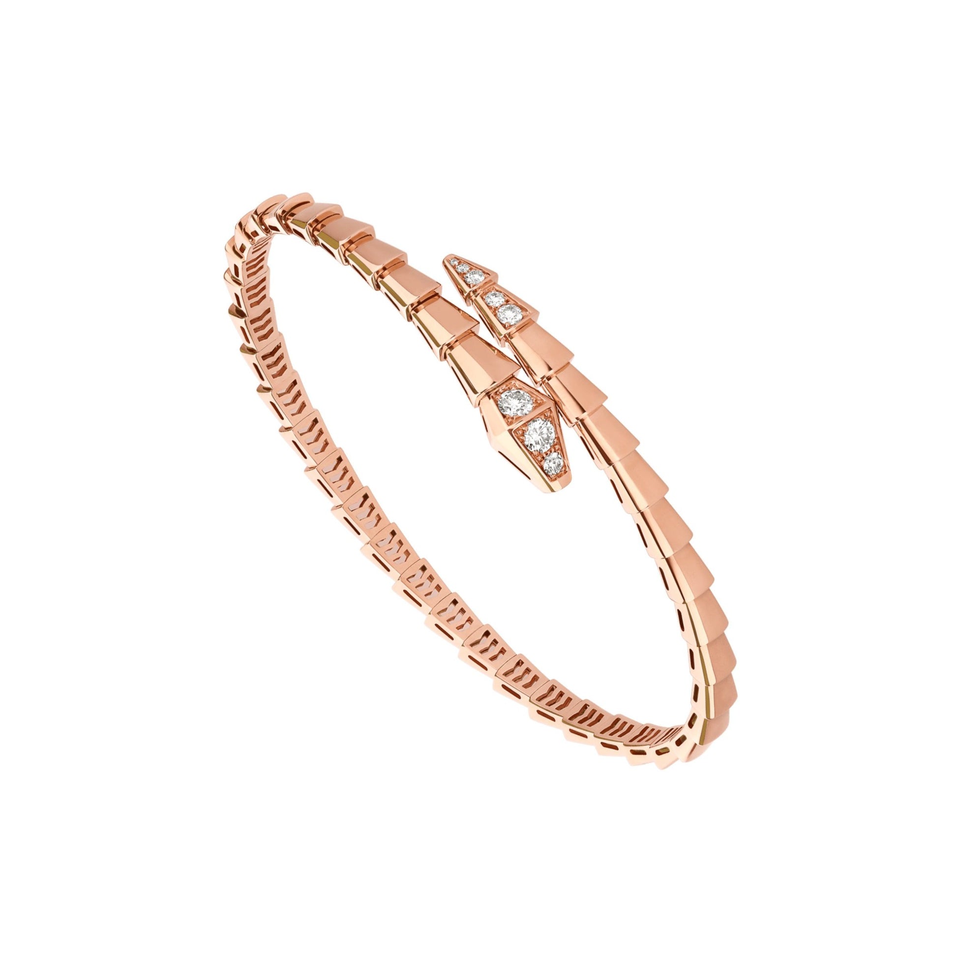 BRACELET BVLGARI SERPENTI SEMI DIAMONDS ROSE GOLD
