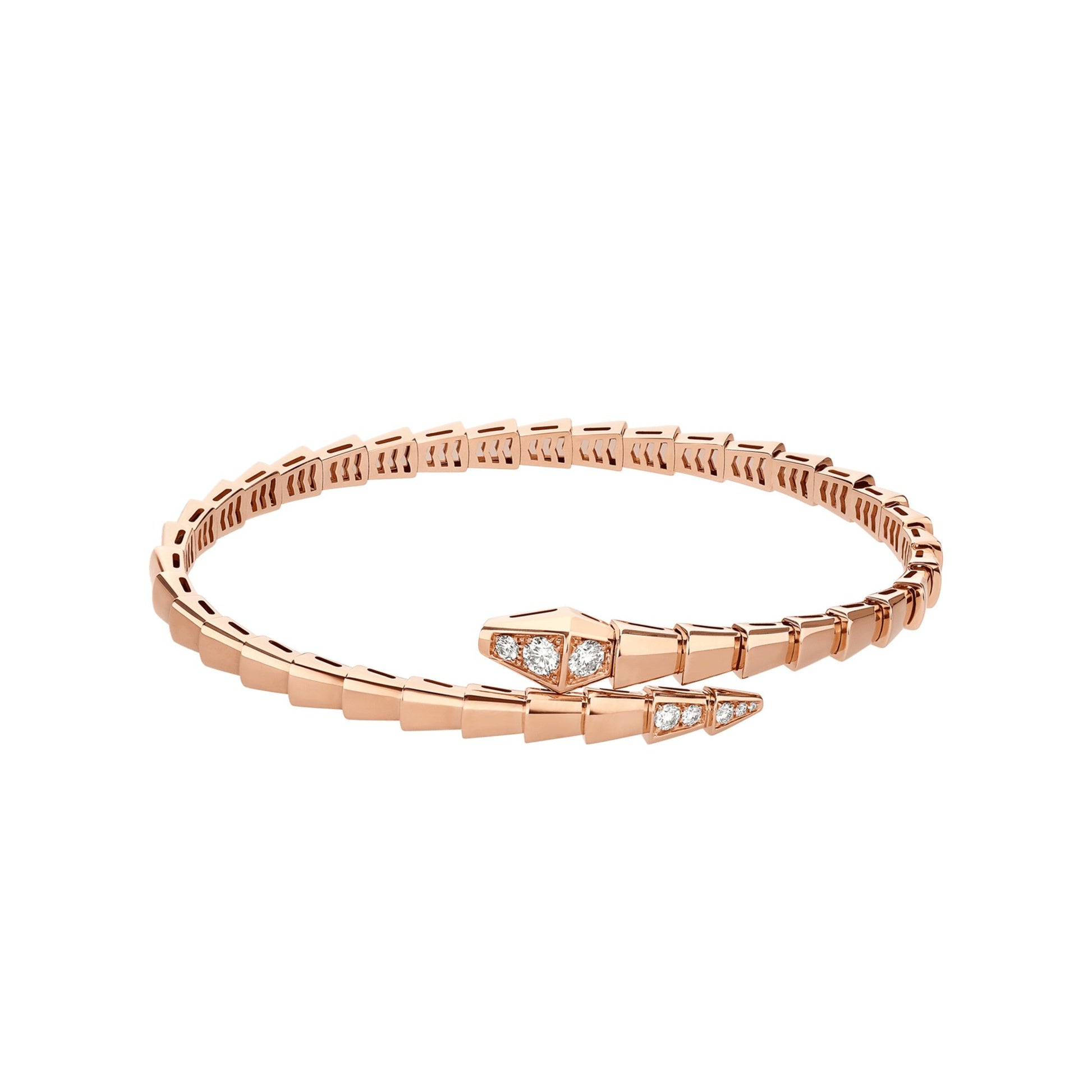 BRACELET BVLGARI SERPENTI SEMI DIAMONDS ROSE GOLD