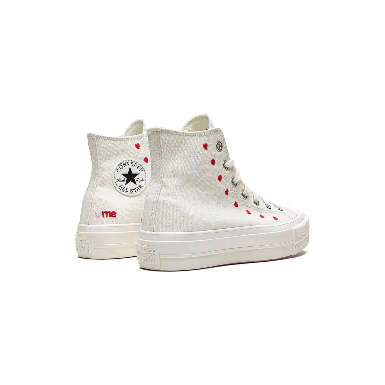 Converse Chuck Taylor All-Star Lift Hi White Red