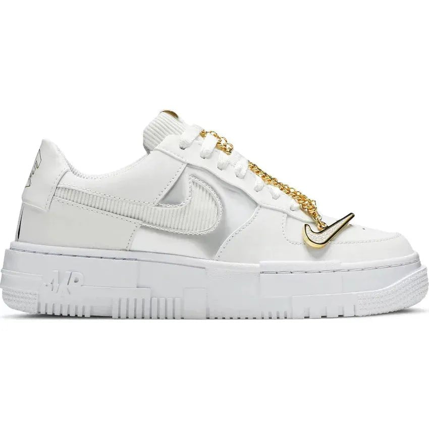 Air Force 1 "Pixel Grey Gold Chain" - Manore Store