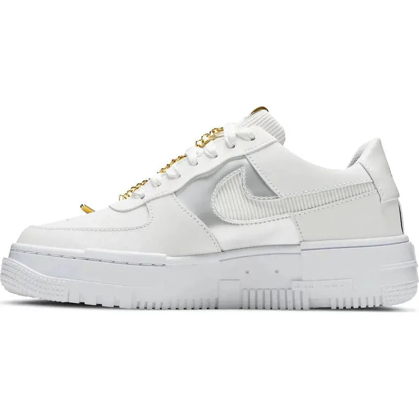 Air Force 1 "Pixel Grey Gold Chain" - Manore Store
