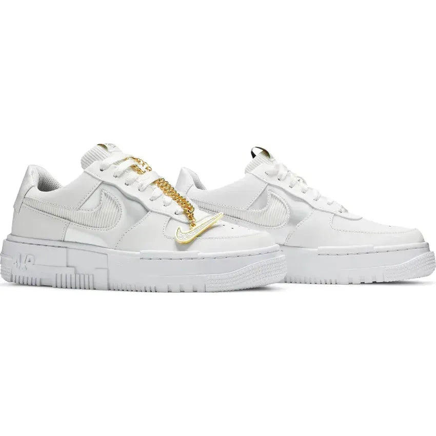 Air Force 1 "Pixel Grey Gold Chain" - Manore Store