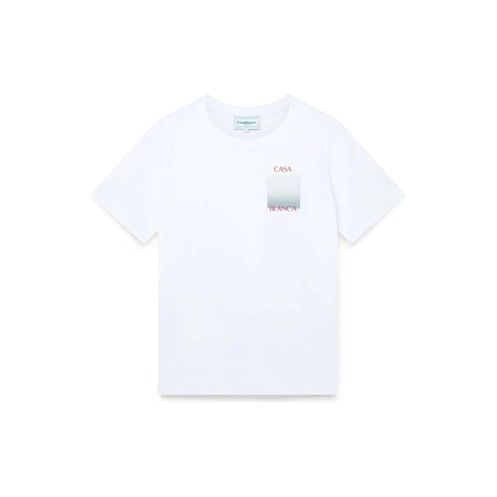 CASABLANCA – T-shirt Blanc Logo Dégradé - Manore Store