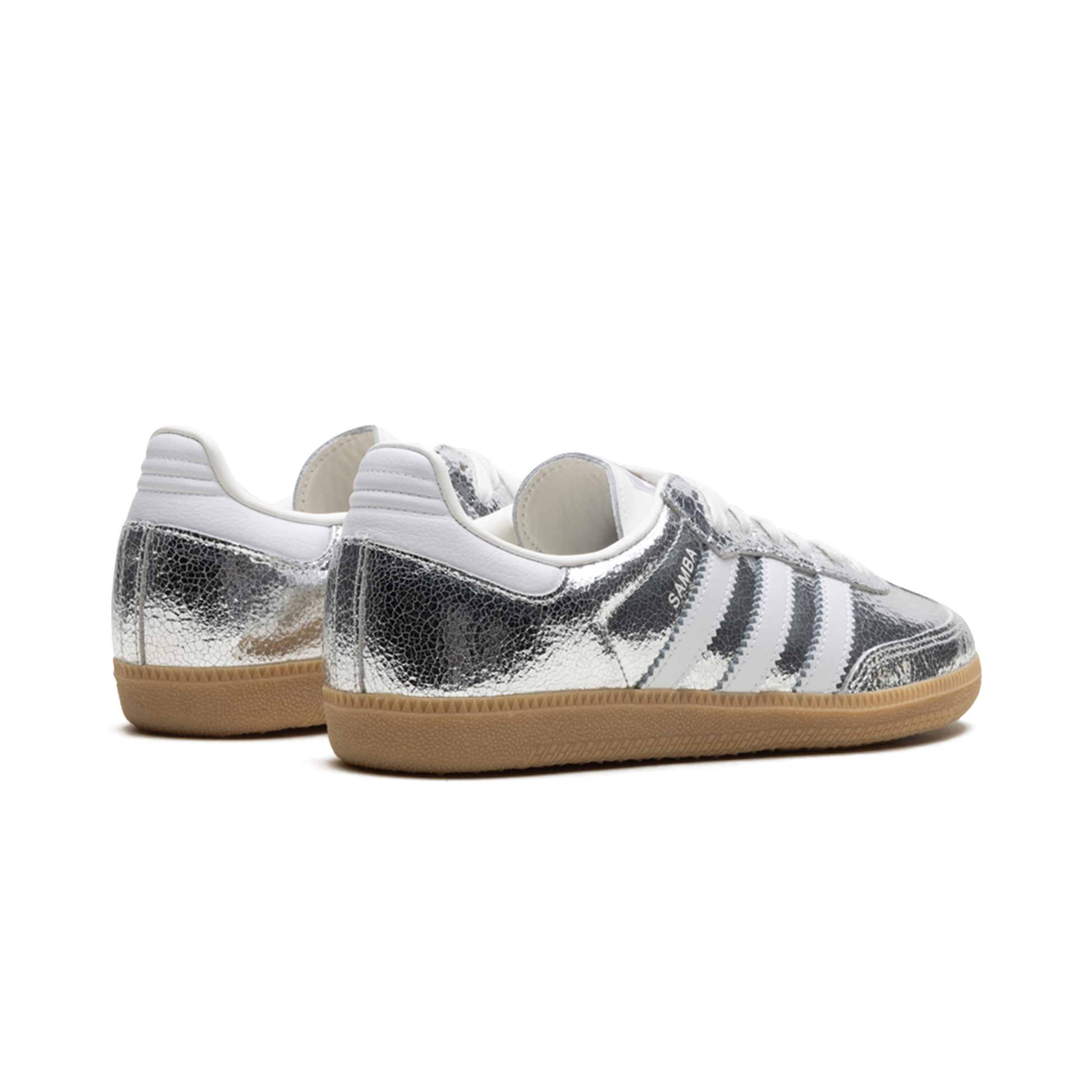 Adidas Samba "Silver Metallic Cracked Leather"