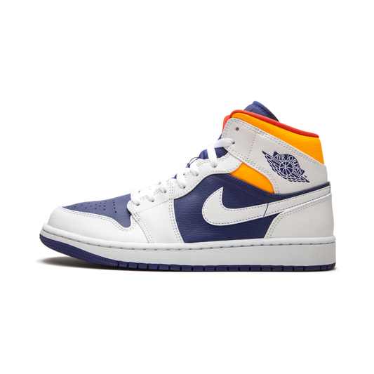 Air Jordan 1 Mid "Royal Blue / Laser Orange" - Manore Store