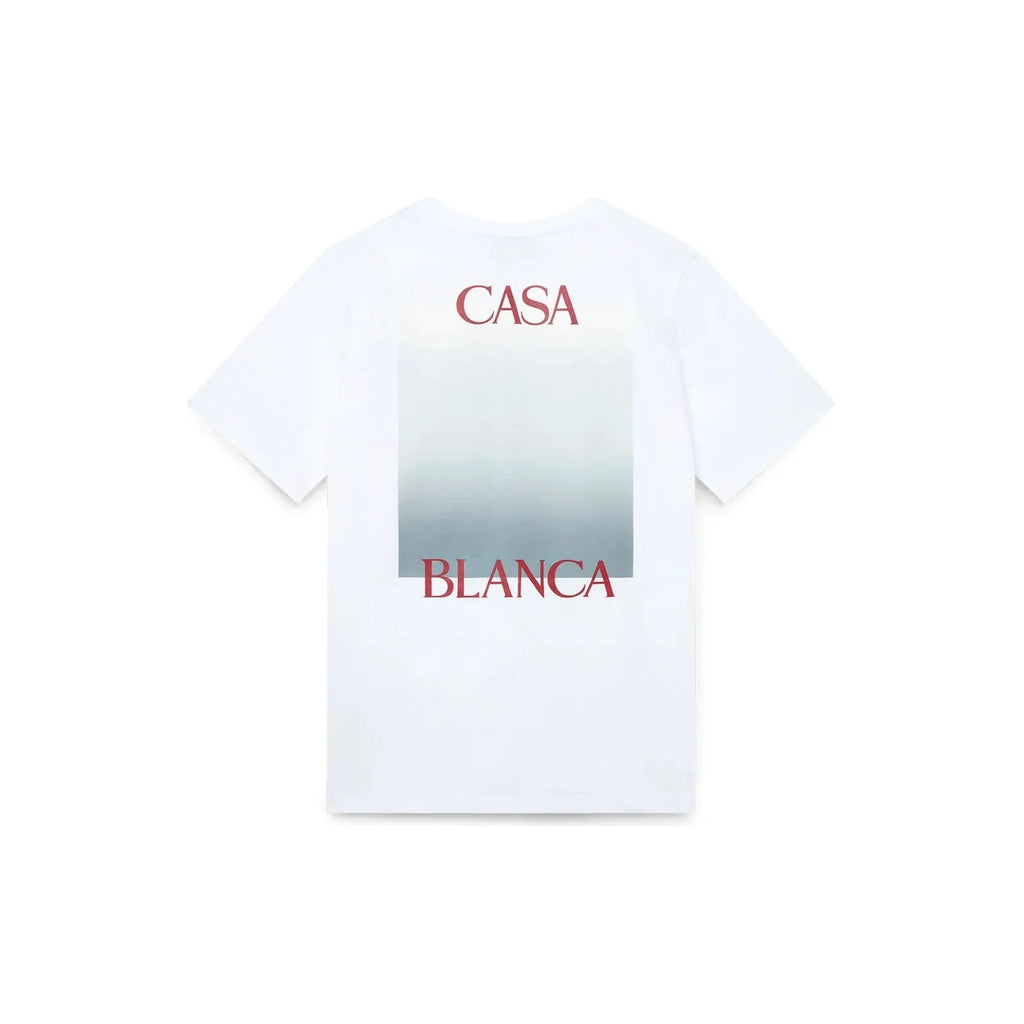 CASABLANCA – T-shirt Blanc Logo Dégradé - Manore Store