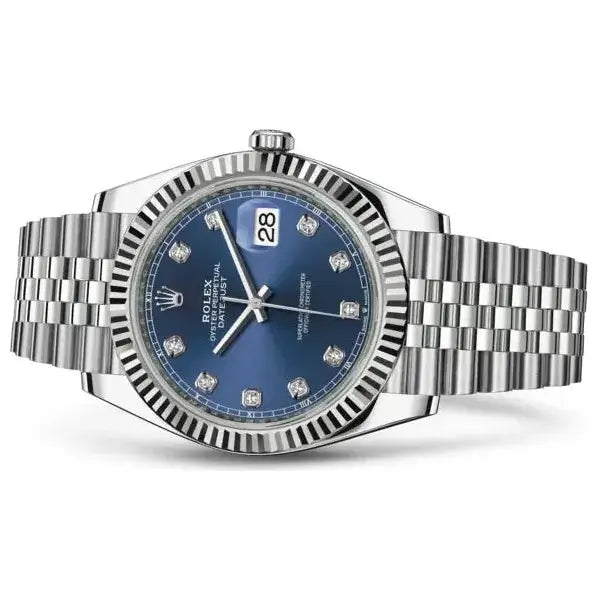 Montre Rolex - Datejust Bleu Serti - Manore Store