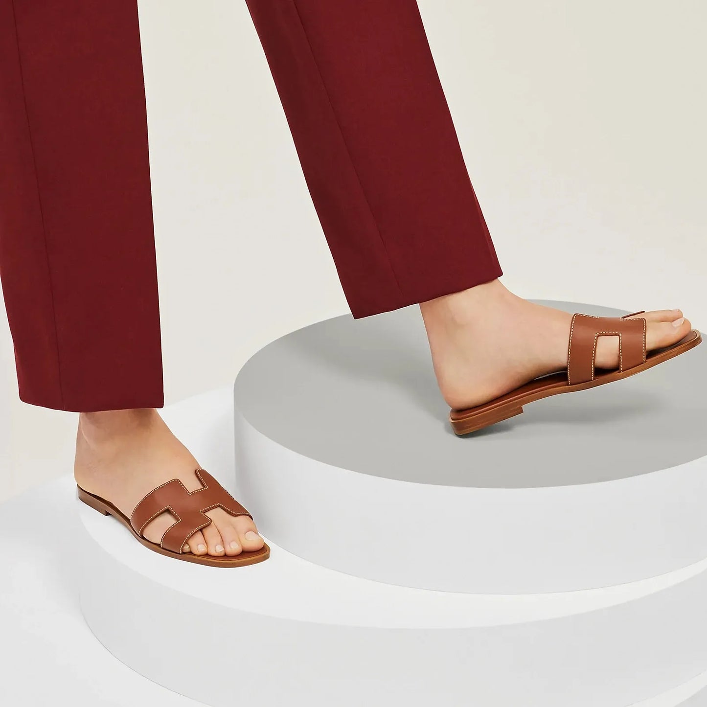 Sandales Hermès Oran - Marron