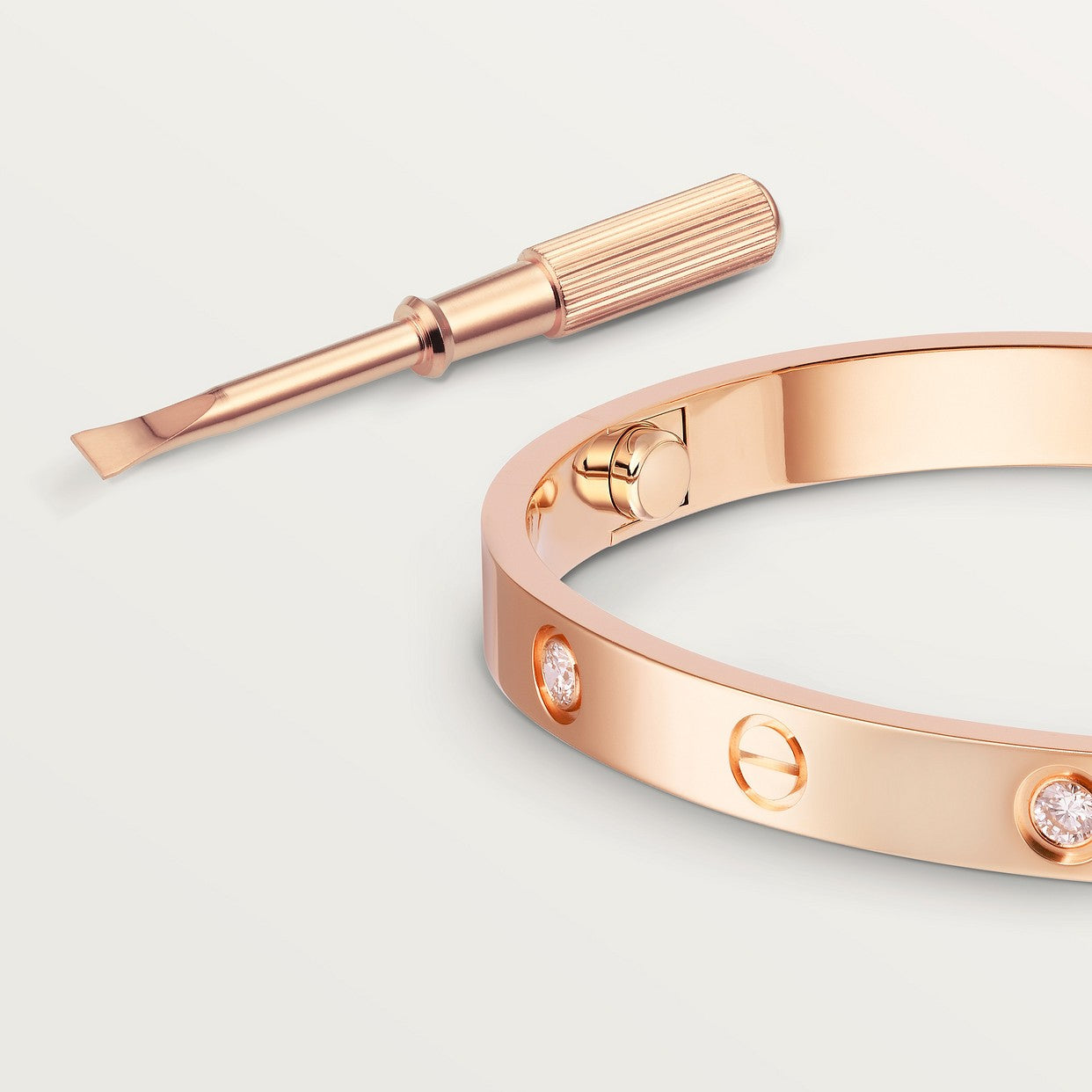 BRACELET CARTIER LOVE ROSE GOLD 4 DIAMONDS
