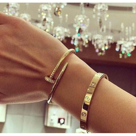 Bracelet Cartier Clou Gold Strass - Manore Store