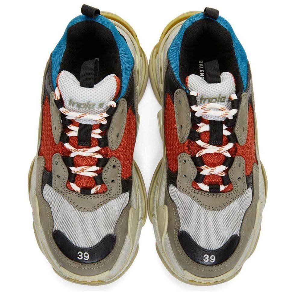 Balen*ciaga Triple-S "Grey/Red/Blue" - Manore Store