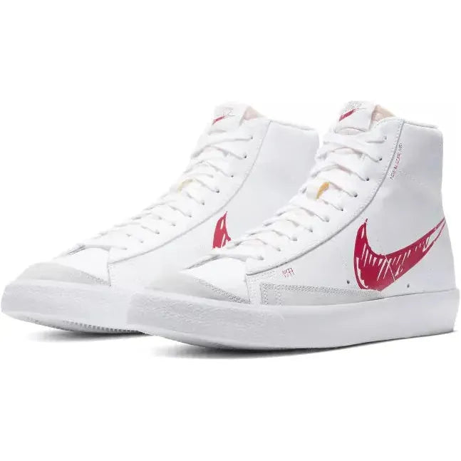 Blazer Mid Sketch Red Swoosh